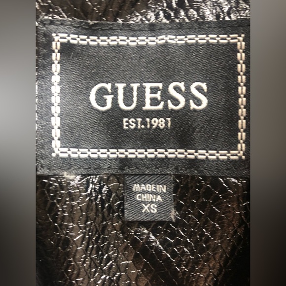 Guess woman’s back faux leather biker jacket - Picture 5 of 10